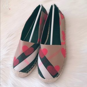 BURBERRY little heart ❤️ Classic Espadrille Flat